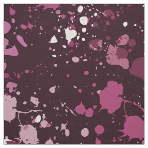 Tecido Rosa Divertido e Splatter de Pintura Púrpura
