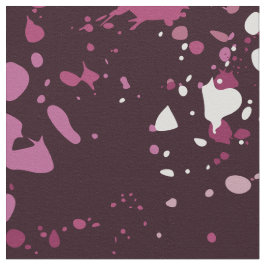 Tecido Rosa Divertido e Splatter de Pintura Púrpura