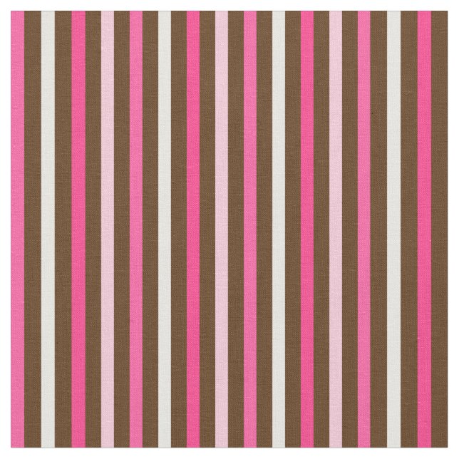 Tecido rosa e castanho com 15 riscas (Detalhe)