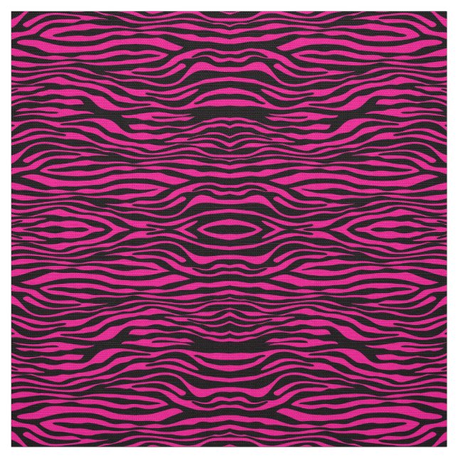 Tecido Rosa e preto abstratos da zebra (Modelo)