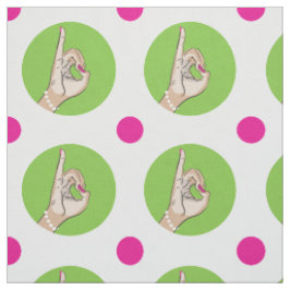 tecido rosa e verde da Sorority Life