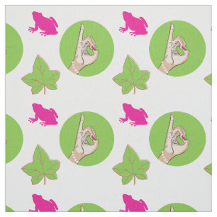 tecido rosa e verde da Sorority Life