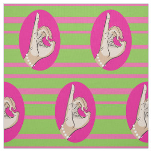 tecido rosa e verde da Sorority Life