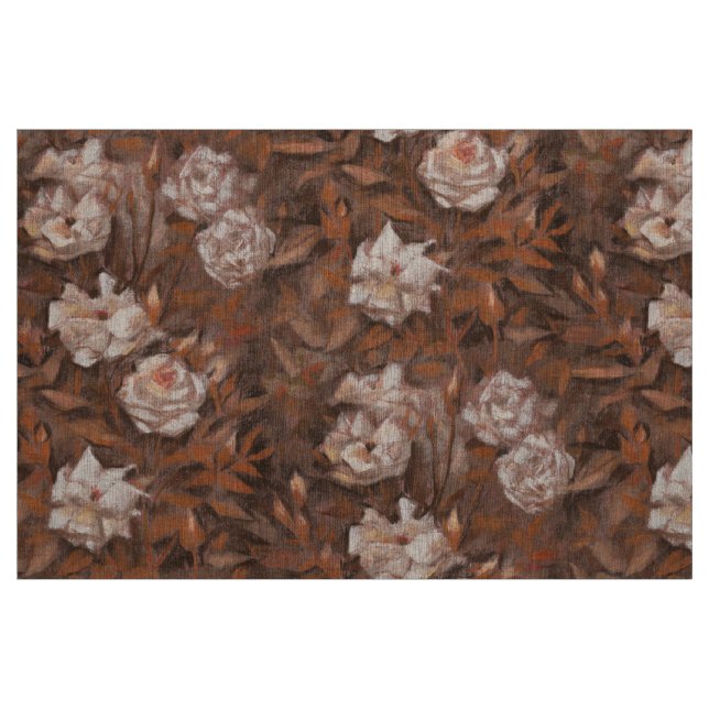 Tecido "Rosa jardim", tons clássicos de terra de design f (Fat Quarter)