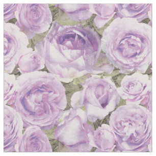 Tecido Rosa Lavanda Floral Padrão Roxo