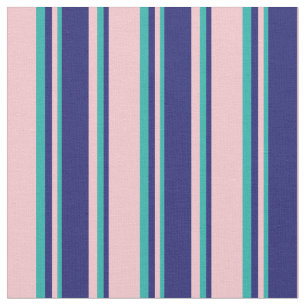 Tecido Rosa, Meia-Noite Azul e Mar Claro Verde Colorido