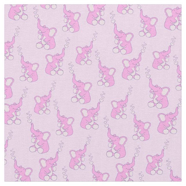 Tecido rosa-padrão-elefante de bebê bonito (Detalhe)