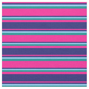 Tecido Rosa Profundo, Azul-Noite, Azul-Céu-Claro e Ciano