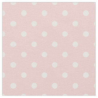 Tecido Rosa Quartz - Bolinhas rosa e branca