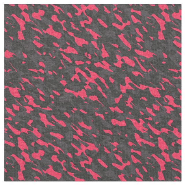 Tecido Rosa quente Preto Roxo Camo Abstrato (Detalhe)