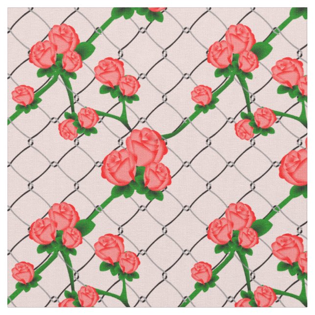 Tecido Rosa Rosa Rosa Rosa Rosa, Rosa, Subindo Cadeias de (Detalhe)
