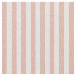 Tecido Rosa Salmão e Listras de Marfim
