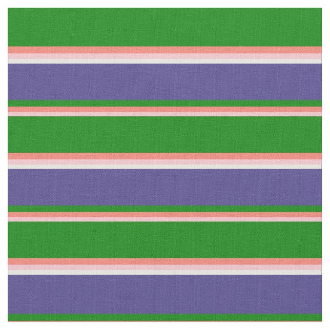 Tecido Rosa, Salmão, Verde, Azul Escuro e Branco (Detalhe)