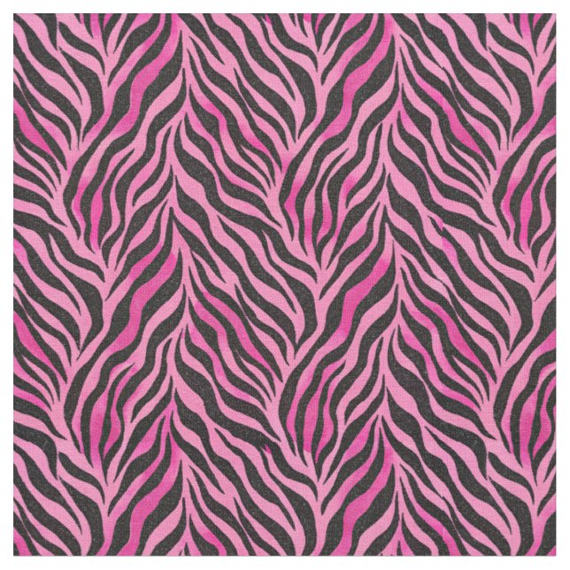 Tecido Rosa Vibrante e Estampa de Zebra Preta (Detalhe)