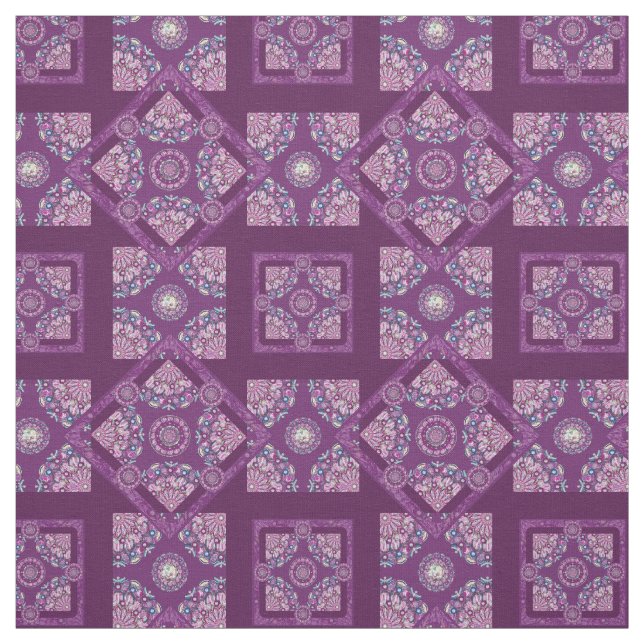 Tecido Rosace vermelho cardinal (Modelo)