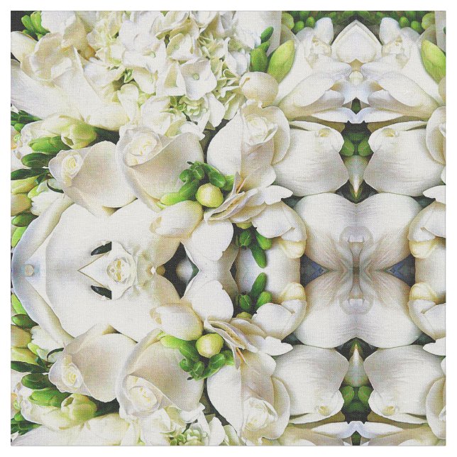 Tecido Rosas Brancas do Amor (Detalhe)