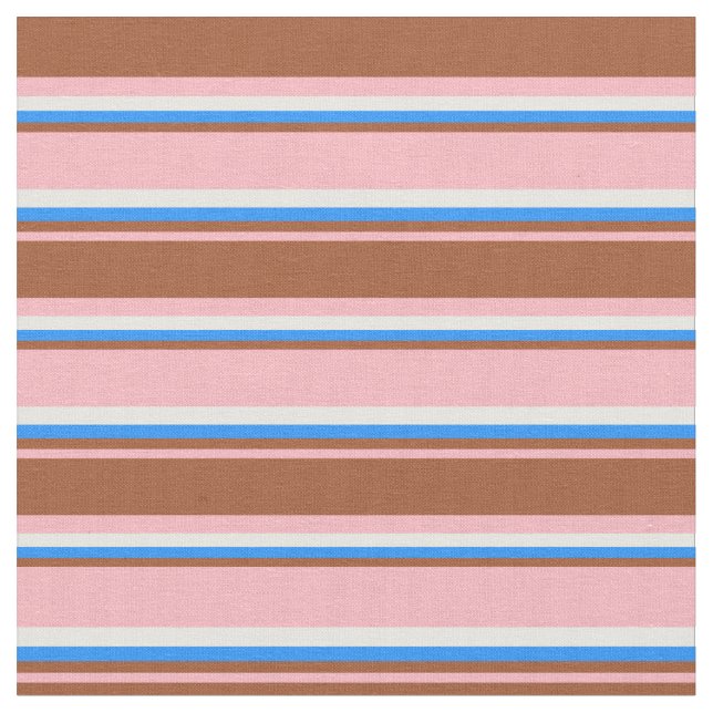 Tecido Rosas claro, Siena, Blue & White Stripes (Detalhe)