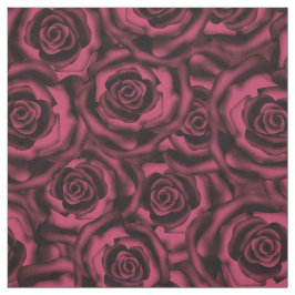 Tecido Rosas de Borgonha Escura.