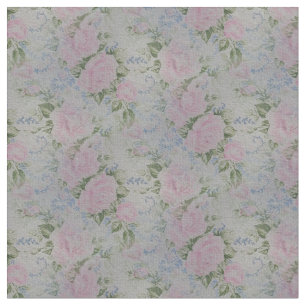 Tecido Rosas Florais Rosa Vintage