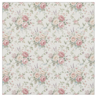 Tecido Rosas Pastel Elegantes Shabby Chic