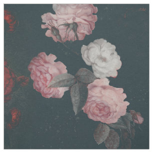 Tecido Rosas Quadradas Flóridas Rosa Quadradas Elegantes 
