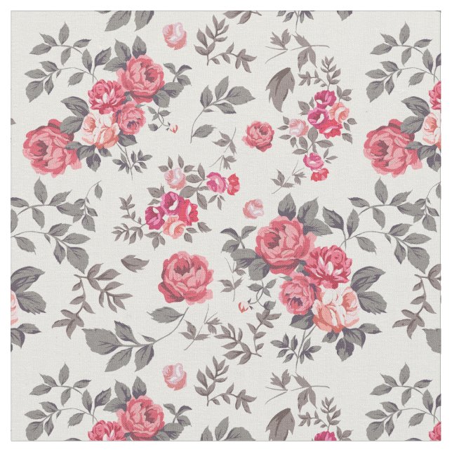 Tecido Rosas românticos (Detalhe)