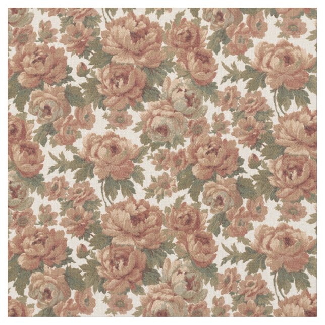 Tecido Rosas Românticos Elegantes de Tapeçaria (Detalhe)