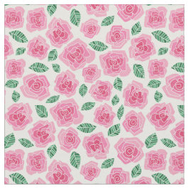 Tecido Rosas Rosa