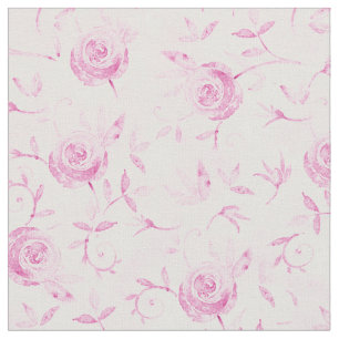 Tecido Rosas Rosa Floral Padrão Shimmer Dourado