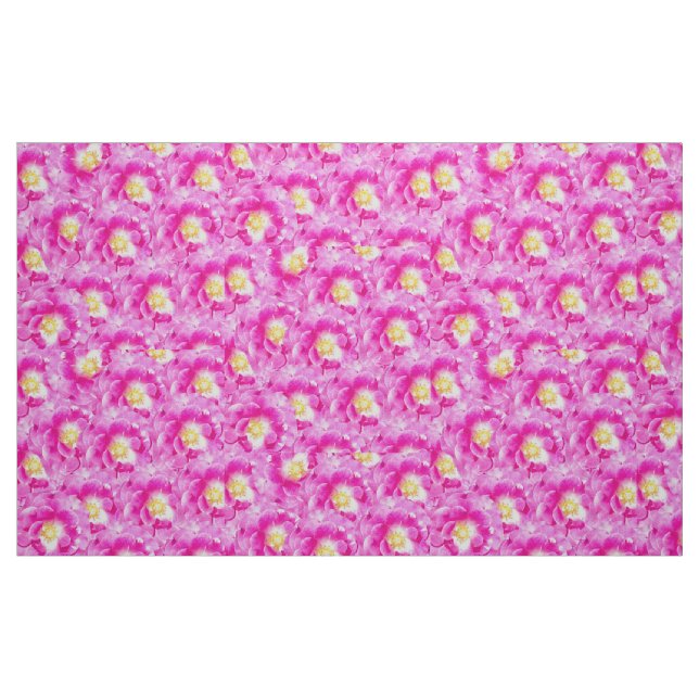 Tecido Rosas rosa padrão floral (Fat Quarter)