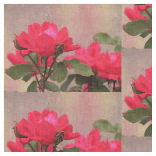Tecido rosas vermelhas