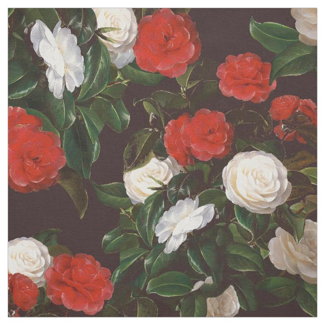 Tecido Rosas Vermelhos e Brancos (Modelo)
