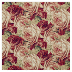 Tecido Rosas Vintage