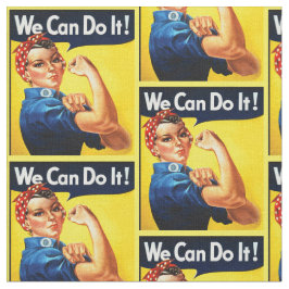 Tecido Rosie Riveter.Podemos fazer isso! Feminismo. Vinta