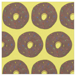 Tecido Rosquinha de Chocolate Fosco Arco-Íris Espessura