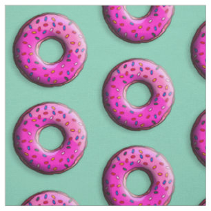 Tecido Rosquinha pálida com aspersores coloridos + suas i