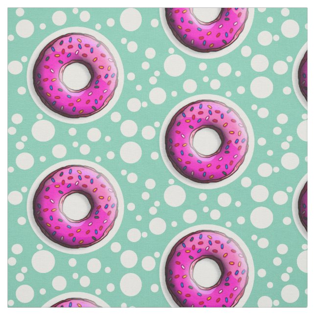 Tecido Rosquinha pálida com aspersores coloridos + suas i (Modelo)