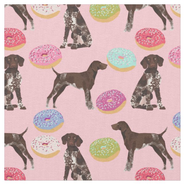 Tecido rosquinhas de ponteiro curto alemão cor-de-rosa (Detalhe)