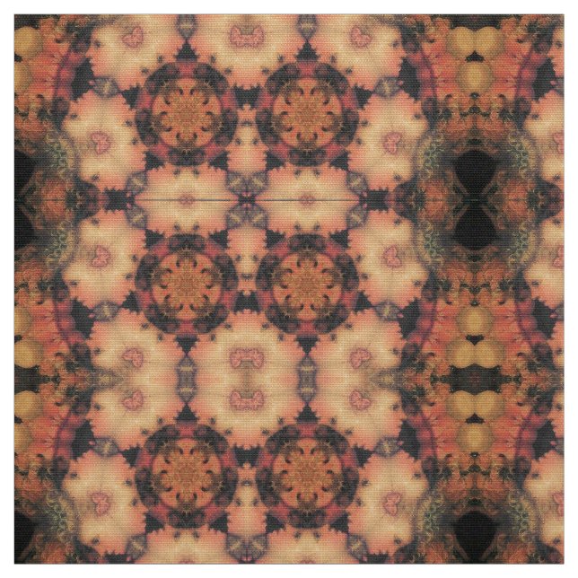 Tecido ROSTOS DE ÂNGULO,BORRACHAS,FLORES Abstrato Vermelh (Modelo)