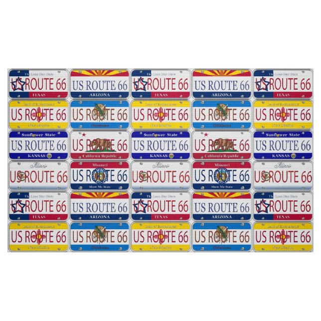 Tecido ROTA 66 dos E.U. todas as 8 placas de vaidade dos (Fat Quarter)