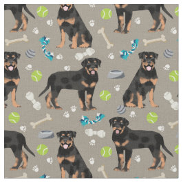 Tecido Rottweiler e brinquedos para cães