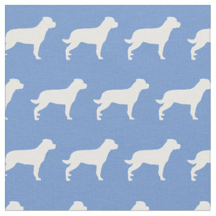 Tecido Rottweiler Rottie Dog Silhout Pet Light Blue