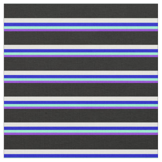 Tecido Roxo, Aquamarino, Azul, Névoa e Preto
