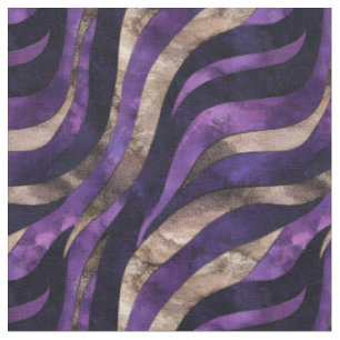 Tecido Roxo / Azul / Fitas Marrons