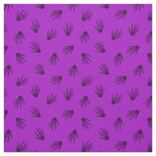 Tecido Roxo Bones Feliz Halloween Moderno