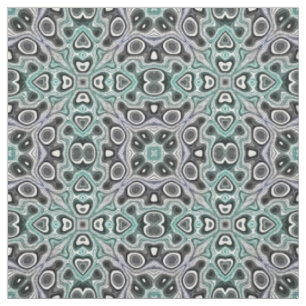 Tecido Roxo Cinza Verde-azulado Retro Chic Nouveau Padrão