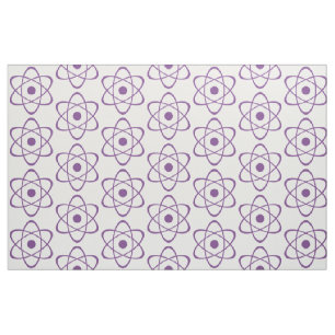 Tecido roxo do símbolo do átomo