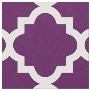 Tecido roxo do teste padrão de Quatrefoil da