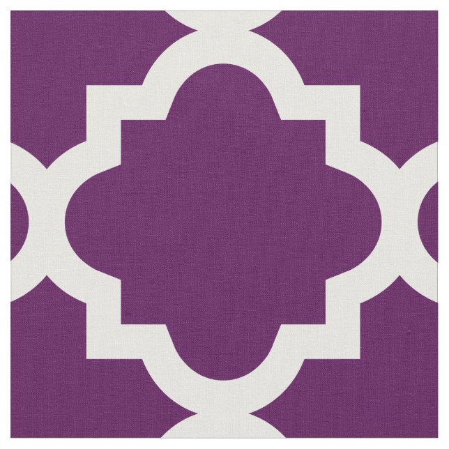 Tecido roxo do teste padrão | de Quatrefoil da (Detalhe)