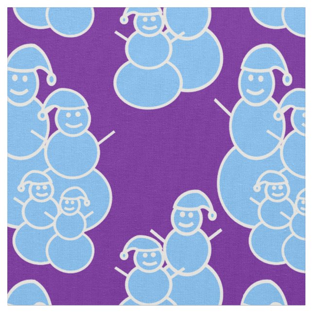 Tecido roxo dos bonecos de neve (Detalhe)